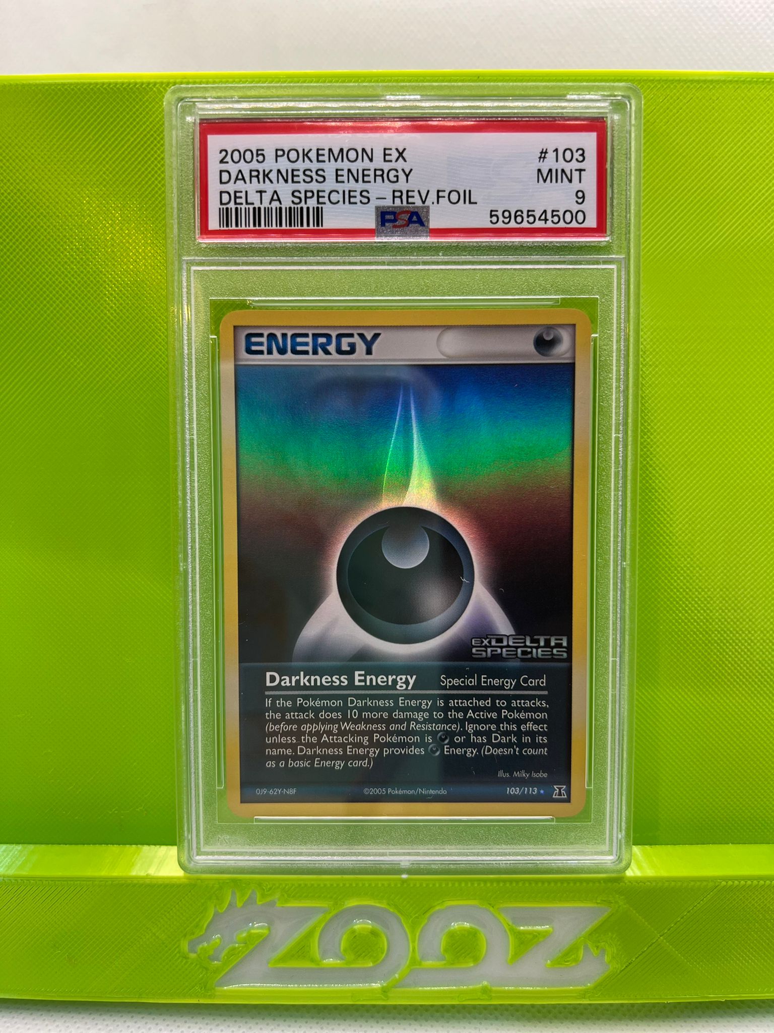 PSA 9 Pokemon EX Darkness Energy #103 Delta Species Reverse Foil